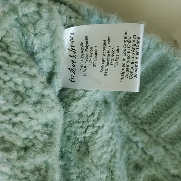 NWT For Love and Lemons Dominique Sweater in Green size small - Picture 9 of 10